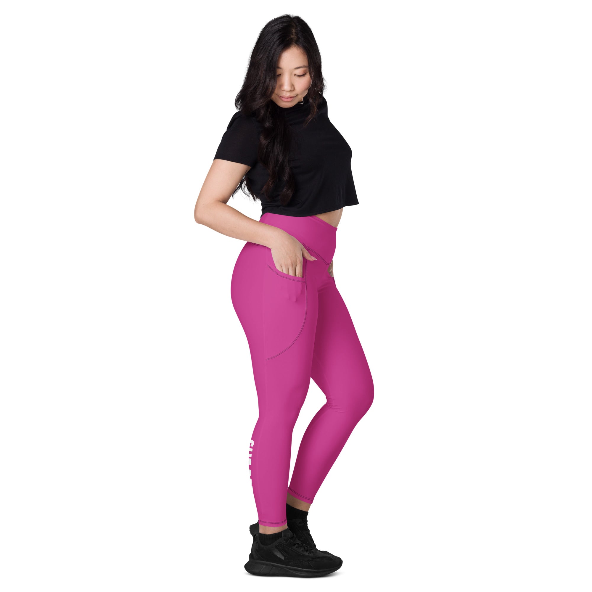 Hot Pink Leggings with Pockets | All Sizes